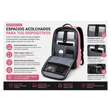 Mochila Antirrobo Impermeable con USB Porta Notebook 15.6 Tablet Acolchada T-Go imagen 2
