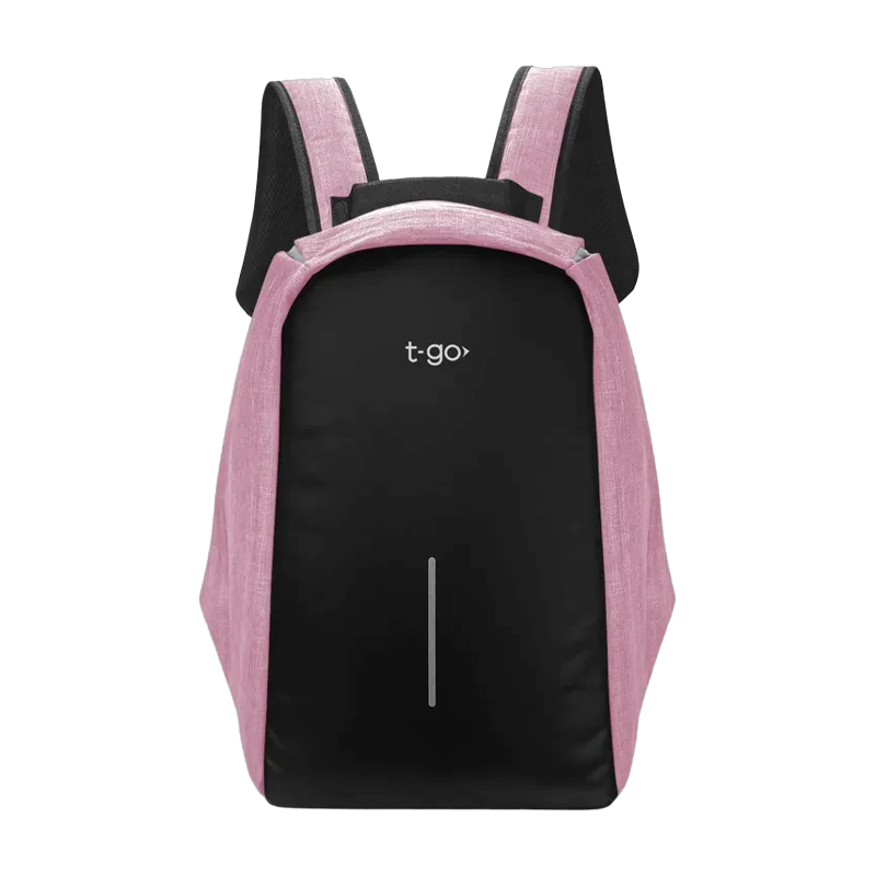Mochila Antirrobo Impermeable con USB Porta Notebook 15.6 Tablet Acolchada T-Go
